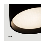 25216 CEILING LED LIGHT 12W 2700K-3200K-4000K DALI, SANDY BLACK Zambelis Lights
